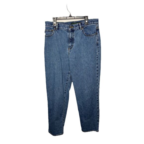 Lauren Jean Co Petite Straight Leg Blue Jeans Size 10P Womens  100 % cotton - Picture 1 of 5